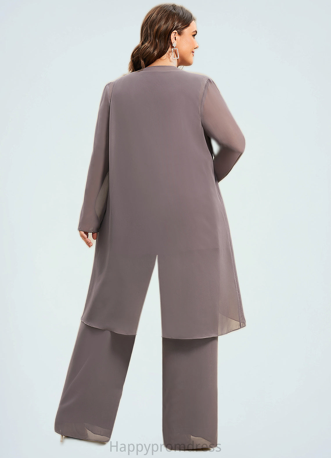 Judy Jumpsuit/Pantsuit Scoop Neck Floor-Length Chiffon Mother of the Bride Dress XXS126P0014629