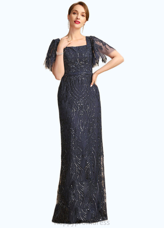 Julia Sheath/Column Square Floor-Length Lace Mother of the Bride Dress With Sequins XXSP0021665