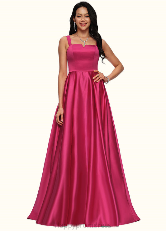 Rory Ball-Gown/Princess V-Neck Sweep Train Satin Prom Dresses XXSP0022215