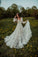 Charming Long Sleeves Lace V Neck Bohemian Backless Beach Wedding STC15628
