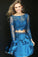 2024 Two Pieces Homecoming Dresses Satin & Lace Long Sleeve