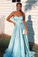 Simple A Line Sweetheart Satin Prom Dresses Cheap Formal STCPE7SREPR