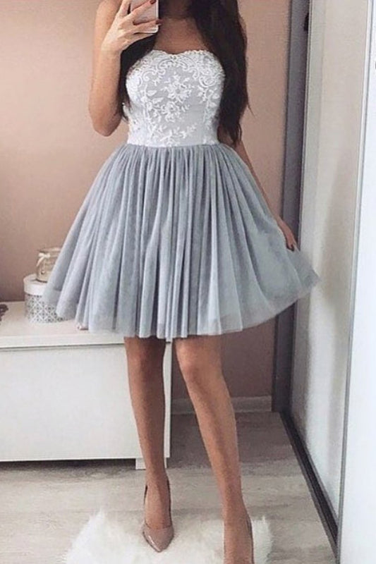 2024 Tulle & Lace Homecoming Dresses Sweetheart
