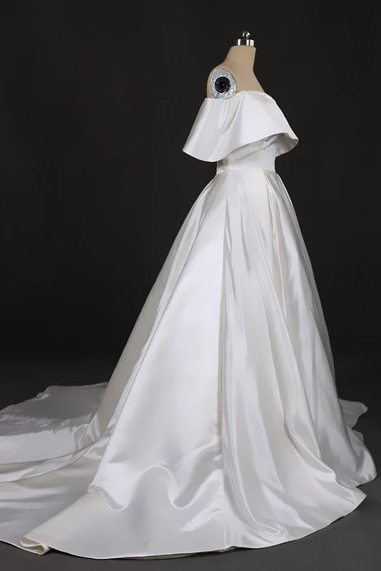 Stunning Off the Shoulder Strapless Ball Gown Long Wedding Dresses, Wedding Gowns STC15440