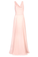 Kyla Natural Waist Sleeveless Floor Length Chiffon A-Line/Princess V-Neck Bridesmaid Dresses