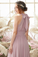 Kyra Sleeveless Chiffon Scoop Natural Waist A-Line/Princess Floor Length Bridesmaid Dresses