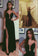 A Line Black Beads Chiffon Prom Dresses with Appliques Split Long Evening STC15608