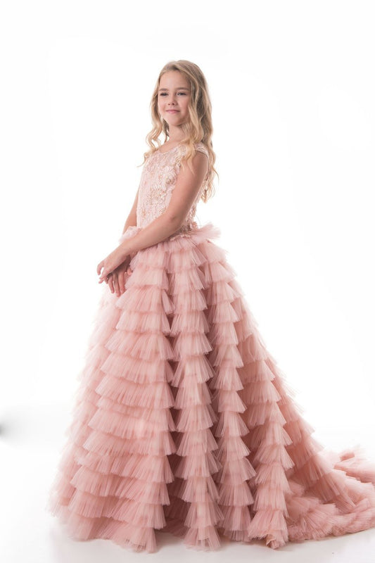 2024 Tulle Scoop With Beads Flower Girl Dresses A Line Sweep