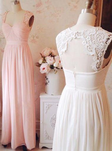 Elegant Square Sleeveless Long Pink Homecoming Dress with Lace Open Back Ruched