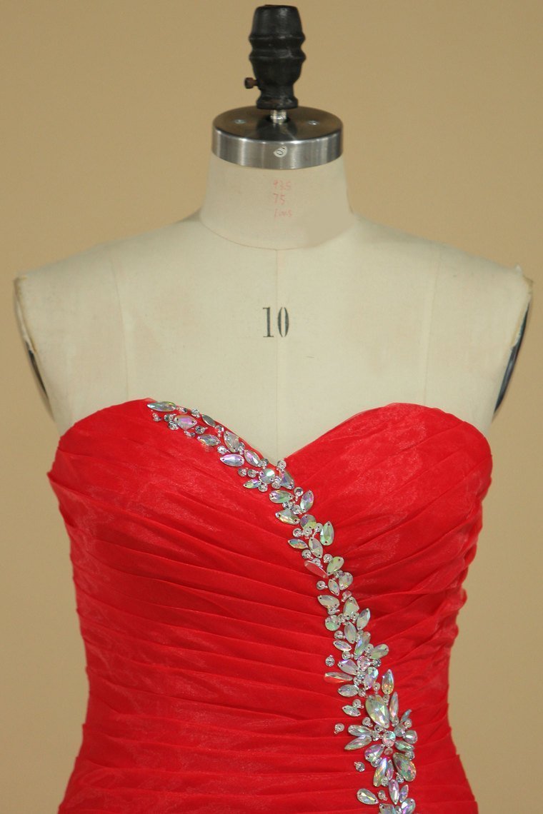 2024 Red Sexy Prom Dresses Mermaid/Trumpet High Low
