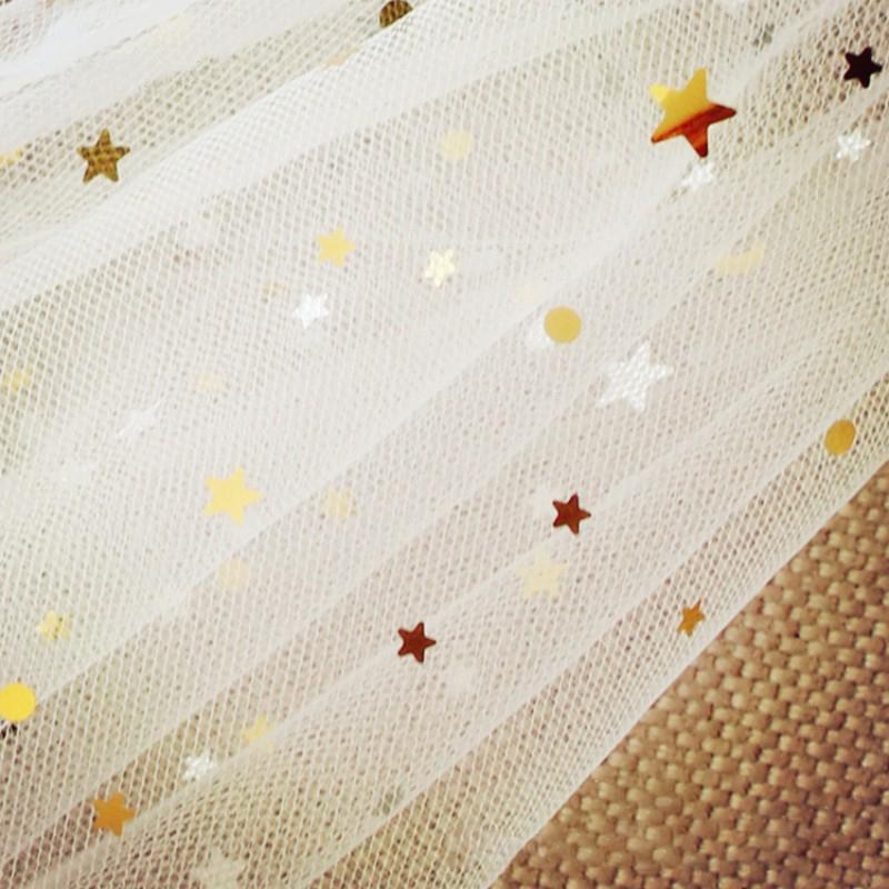 Elegant Short Sequins Tulle Wedding Veils with Stars STC15580