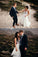 Elegant Spaghetti Straps V Neck Chiffon Backless Beach Wedding Dresses Bridal Gowns STC14976