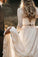 Long Sleeve Two Pieces Lace Round Neck Beach Wedding Dresses Chiffon Boho Bridal Gowns STC14979
