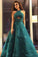 Unique A Line Green Halter Beading Satin Long Prom Dresses, Cheap Evening Dresses STC15451
