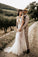 Sexy See Through Thigh Split V Neck Beach Wedding Dresses Beads Tulle Vintage Bridal Dress STC15531