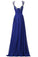 V-neck Prom Gowns Party Dresses Chiffon Long Evening Dresses