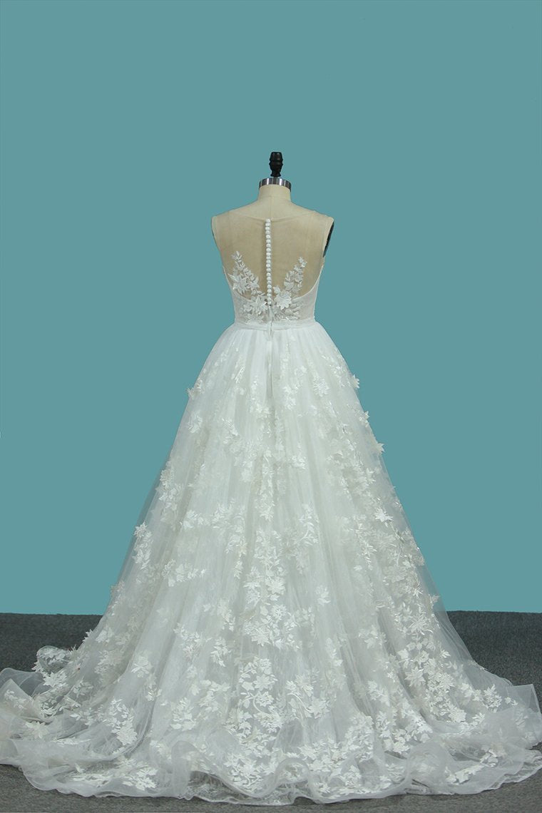 2024 V Neck Lace Mermaid Wedding Dresses With Applique Chapel