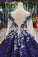Ball Gown Ombre Sparkly Long Sleeve Sequins Prom Dresses, Quinceanera Dresses STC15066