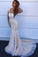 Charming Mermaid Square Neck Straps Lace Wedding Dresses, Bridal STC20403