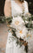 V Neck Chiffon Backless Ivory Straps Wedding Dresses with Lace Long Bridal Dresses