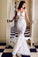 Long Sleeve See Through Mermaid Tulle Wedding Dresses Lace Appliques, Bridal Dresses STC15521