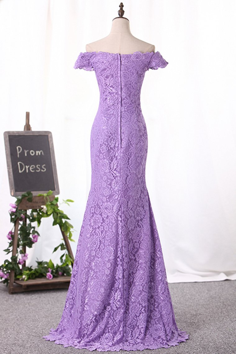 New Arrival Mother Of The Bride Dresses Off The Shoulder Lace Floor