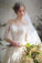 Romantic 3/4 Sleeves Illusion Neckline Appliques Wedding STCPEG4NEPJ
