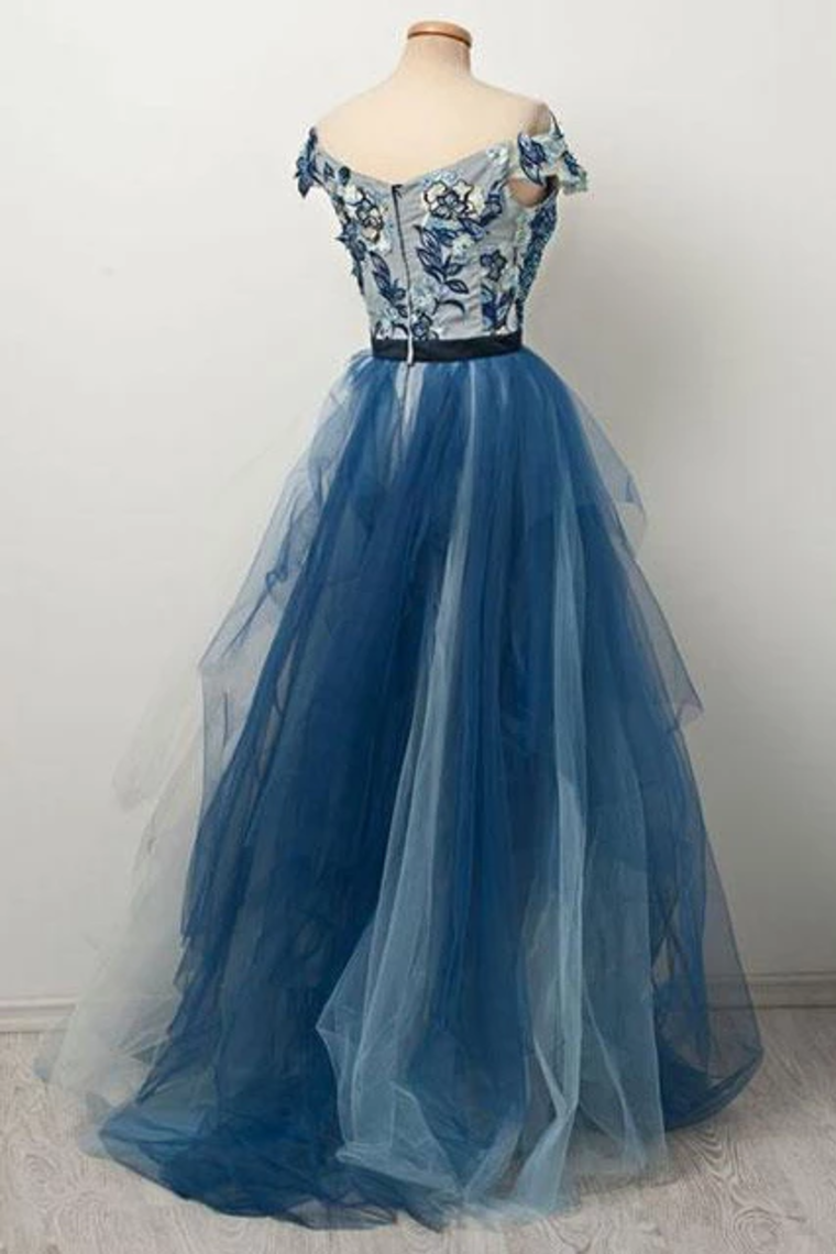 Gorgeous Off The Shoulder Gradient Prom Dress With
