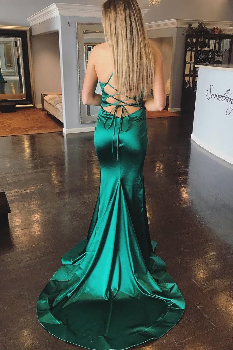 2024 Spaghetti Straps Mermaid Prom Dresses