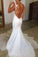 Elegant Mermaid Lace Backless V Neck Spaghetti Straps Wedding Dresses Bridal Dresses STC15181