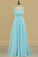 Plus Size V-Neck Prom Dresses A Line Floor Length With Ruffles & Applique Chiffon