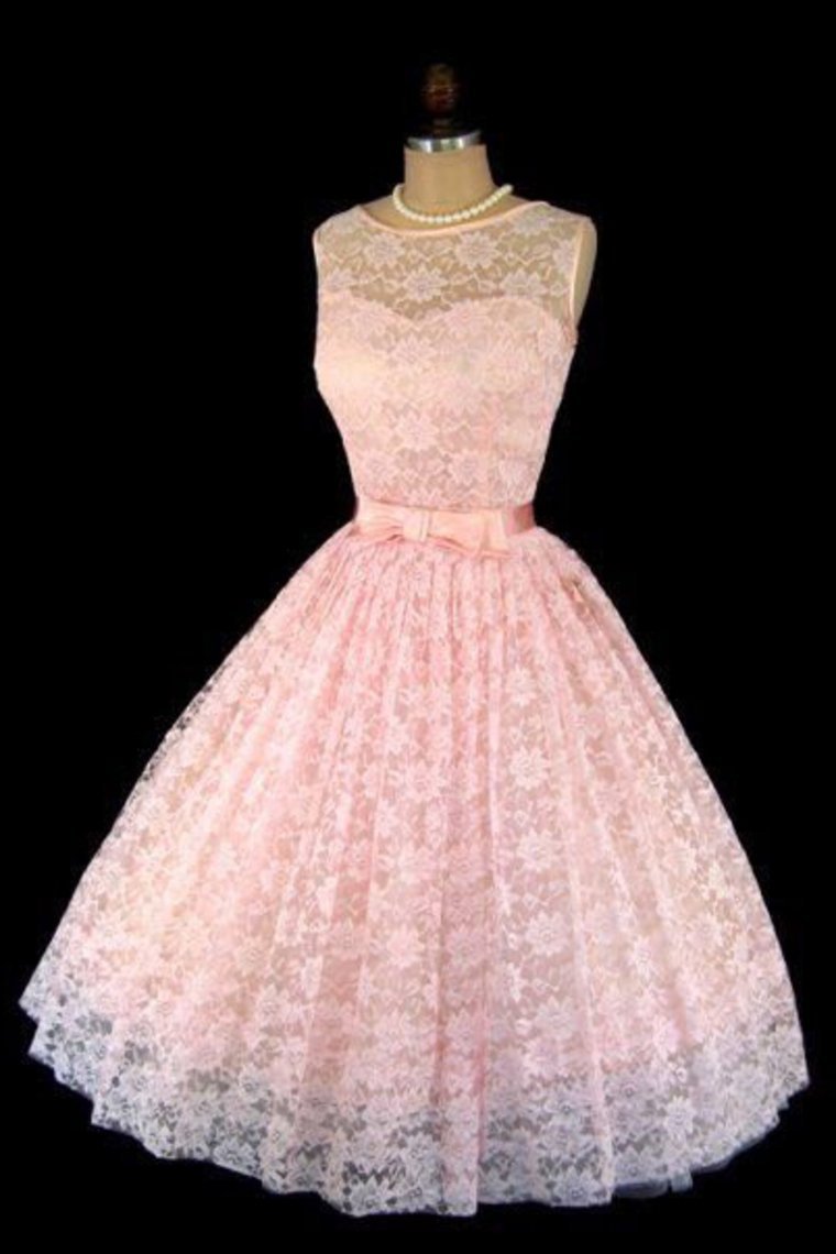 2024 Lace Homecoming Dresses A Line Scoop Sash/Ribbon Bow