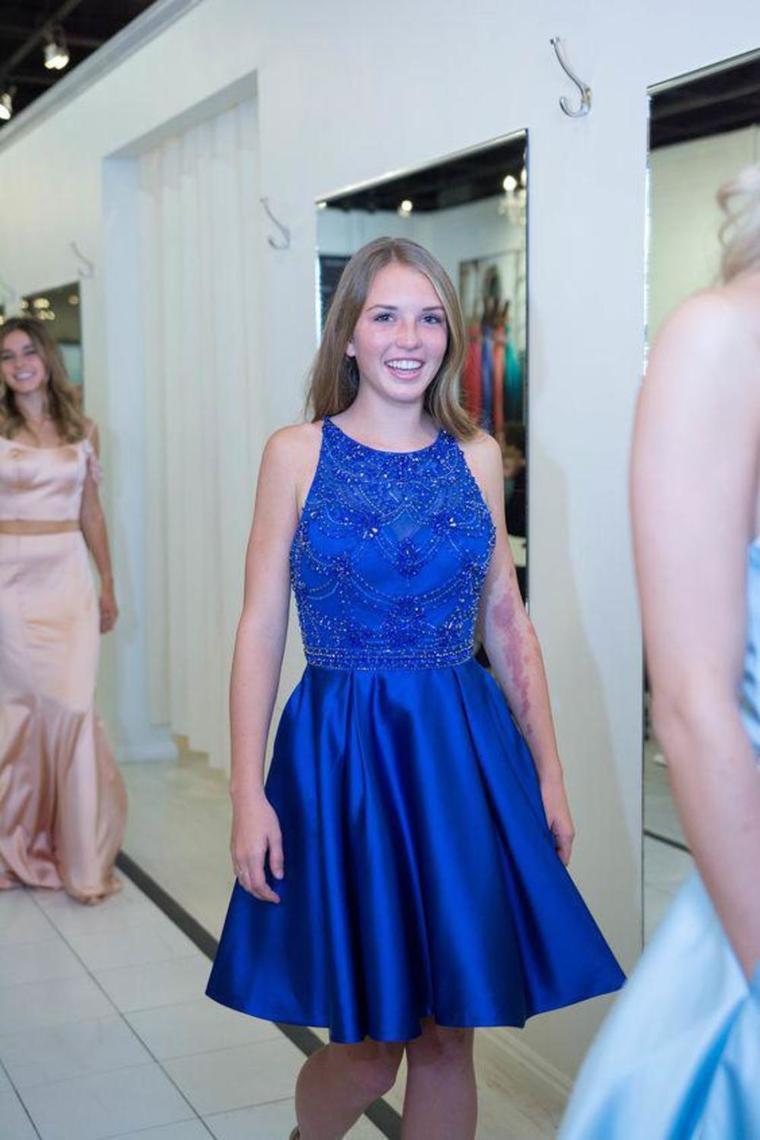 Royal Blue Short Prom Dress, Homecoming Dress For Graduation