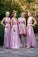 Charming Lilac A-Line V-Neck Floor-Length Convertible Bridesmaid Dresses, Prom Dresses STC15102