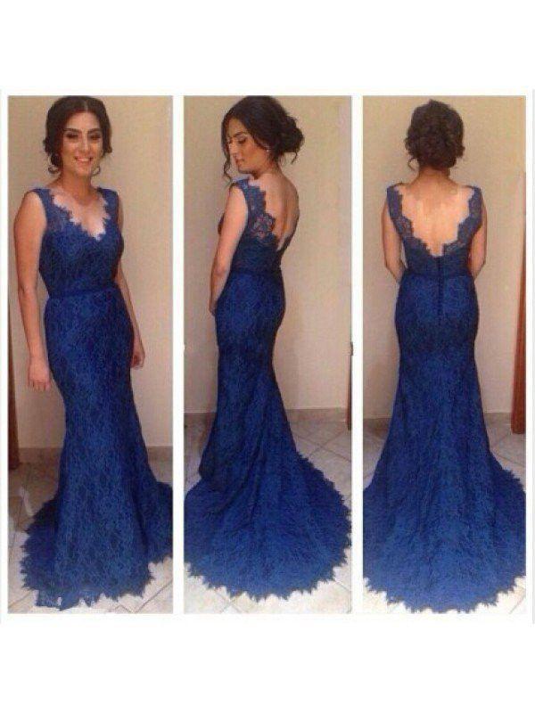 blue prom dress long lace prom dress mermaid prom dress charming evening gown 2024