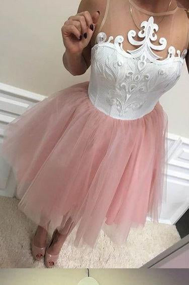 Blush Pink Homecoming Dresses Cheap Short Lace Homecoming Dress for teens