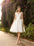 A-Line/Princess V-neck Beading Sleeveless Short Satin Wedding Dresses TPP0006384