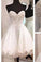 White Short Homecoming Gown Tulle Homecoming Gowns Ball Gown Sweetheart Party Dress